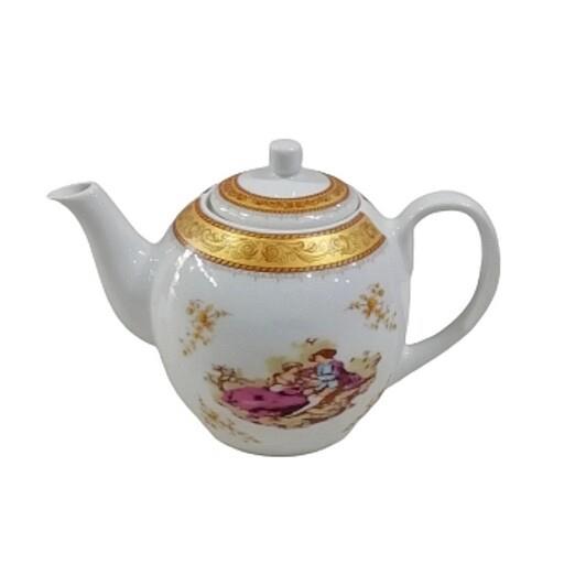 قوری چینی گرد لمونژ متوسط